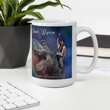 Load image into Gallery viewer, MW Dino Mug "Laughs in Tyrannosaur"