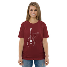 Load image into Gallery viewer, Old Strings - Smaller Logo Unisex organic cotton t-shirt