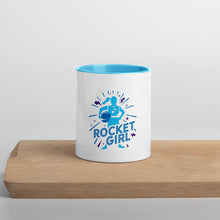 Load image into Gallery viewer, Rocket Girl Mug with Color Inside
