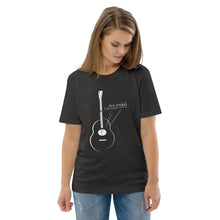 Load image into Gallery viewer, Old Strings - Smaller Logo Unisex organic cotton t-shirt
